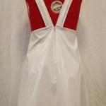 Stretch White Pvc High Waist Suspender Skirt With..