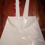 Stretch White Pvc High Waist Suspender Skirt With..